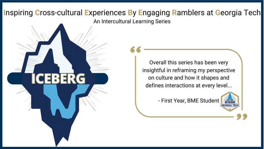 ICEBERG Intercultural Learning Series Banner and student quote
